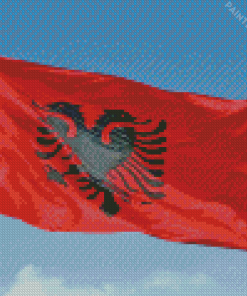 Albanian Flag Diamond Painting