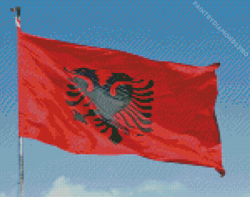 Albanian Flag Diamond Painting