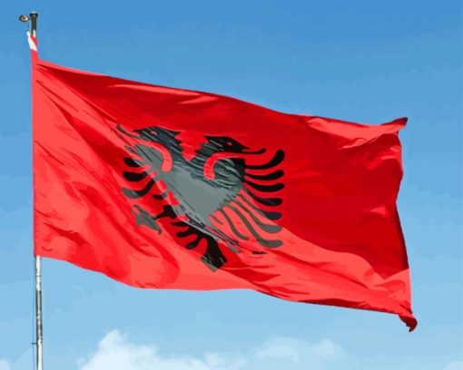 Albanian Flag Diamond Painting