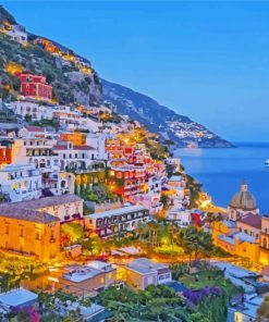 Amalfi Coast Night Diamond Painting