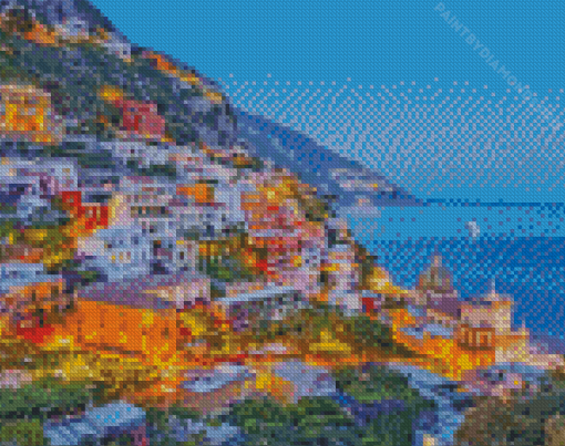 Amalfi Coast Night Diamond Painting