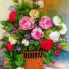 Basket Of Roses Art Diamond Painting