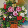 Basket Of Roses Art Diamond Painting