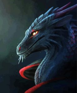 Black And Red Dragon Diamond Painting