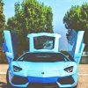 Blue Lamborghini Diamond Painting