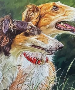 Borzoi Dogs Diamond Painting