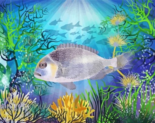 Bream Fish Underwater Diamond Painting