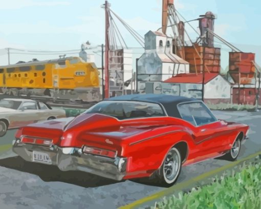 Buick Riviera By The Train Diamond Painting