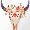 Bull With Flowers On Head Diamond Painting