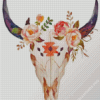 Bull With Flowers On Head Diamond Painting