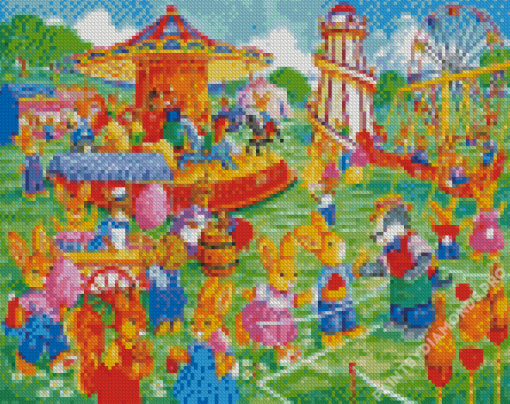 Bunnies Circus Diamond Painting