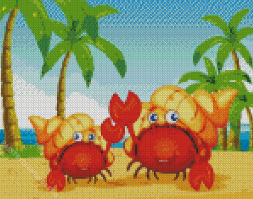 Cartoon Hermit Crabs Diamond Painting