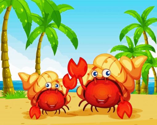 Cartoon Hermit Crabs Diamond Painting