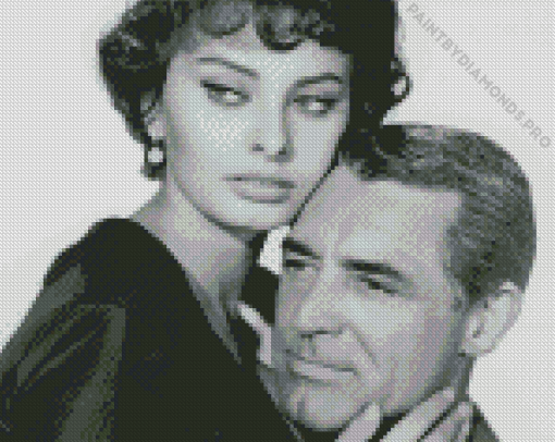 Cary Grant And Sophia Loren Diamond Painting