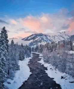 Cascade Range Winter Diamond Painting