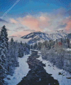 Cascade Range Winter Diamond Painting