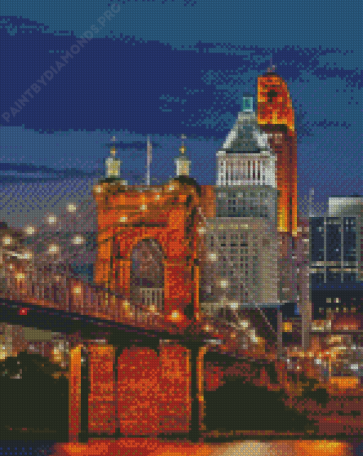 Cincinnati At Night Diamond Painting