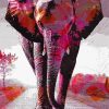 Colorful Pink Elephant Diamond Painting