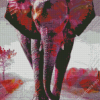 Colorful Pink Elephant Diamond Painting