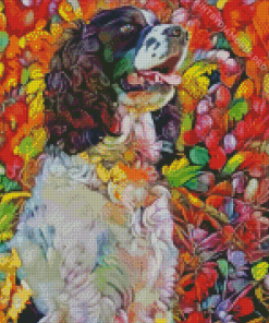 Colorful Springer Spaniel Diamond Painting