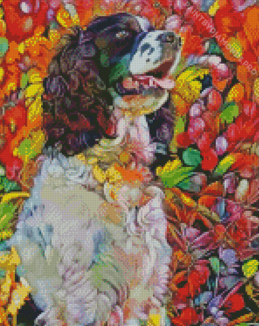 Colorful Springer Spaniel Diamond Painting