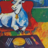 Cow In A Sofa Art Diamond Painting