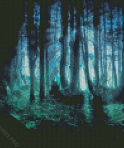 Creepy Dark Forest Diamond Painting