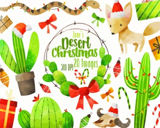 Desert Christmas Poster Diamond Painting