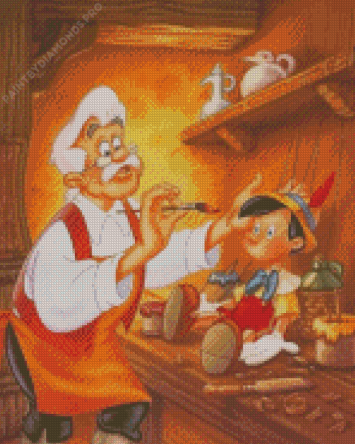 Disney Pinocchio Geppetto Diamond Painting