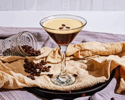 Espresso Martini Glass Diamond Painting