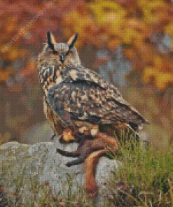 Eurasian Eagle Owl Diamond Painting