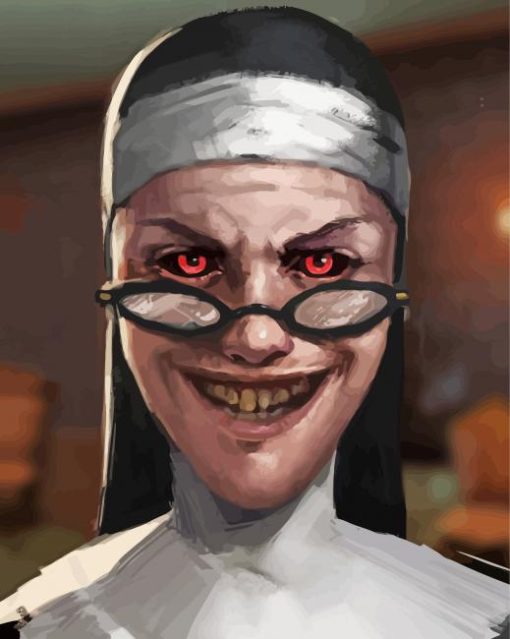 Evil Nun Game Diamond Painting