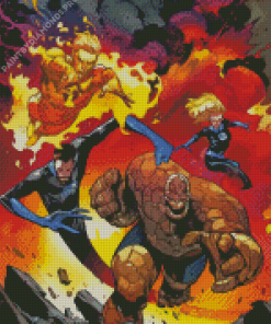 Fantastic Four Illustration Diamond Painting