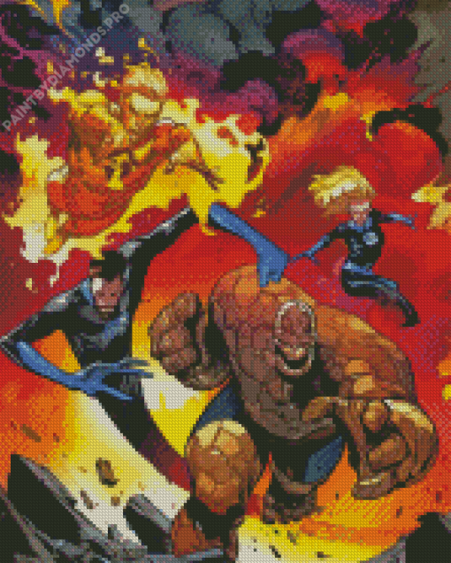 Fantastic Four Illustration Diamond Painting