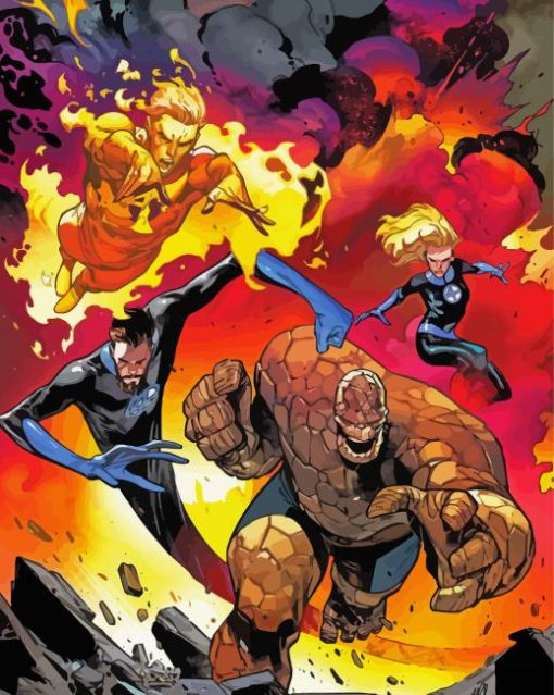 Fantastic Four Illustration Diamond Painting