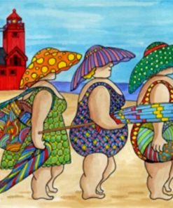 Fat Ladies In The Beach Diamond Painting