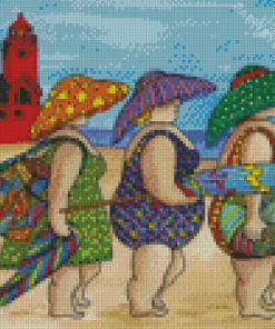 Fat Ladies In The Beach Diamond Painting