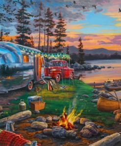 Forest Camping Nature Diamond Painting