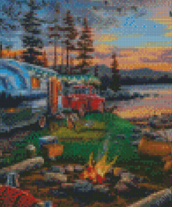 Forest Camping Nature Diamond Painting