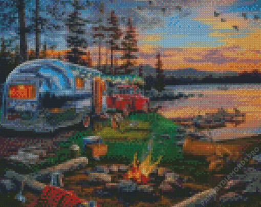 Forest Camping Nature Diamond Painting