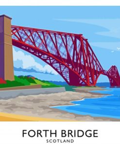 Forth Bridge Illustration Diamond Painting