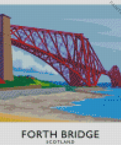 Forth Bridge Illustration Diamond Painting