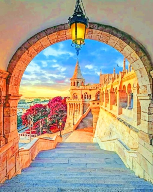 Fortress In Budapest Hungary Diamond Painting