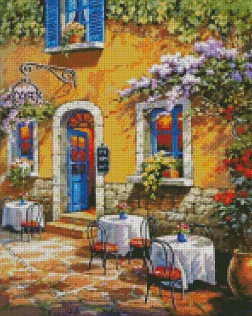 French country cafe Diamond Painting