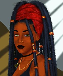 Girl With Locs Art Diamond Painting