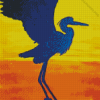 Great Blue Heron Silhouette Diamond Painting