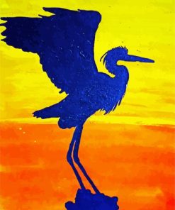 Great Blue Heron Silhouette Diamond Painting