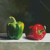 Green and Red Pepper Diamond Painting