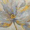 Grey And Golden Flower Diamond Painting