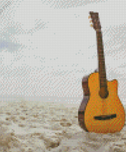 Guitar at The Beach Diamond Painting